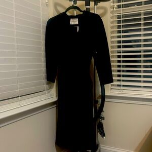 Vintage Max Mara midi dress, dark brown, size 8